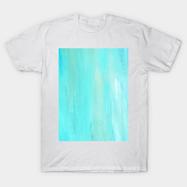 Aqua Blue Painting T-Shirt by NewburyBoutique